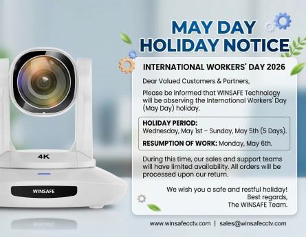 Winsafe CCTV - Cronograma de Feriados e Serviços do Dia do Trabalho de 2026