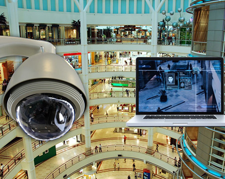 Câmera de segurança de vigilância WINSAFE no Shopping Center
